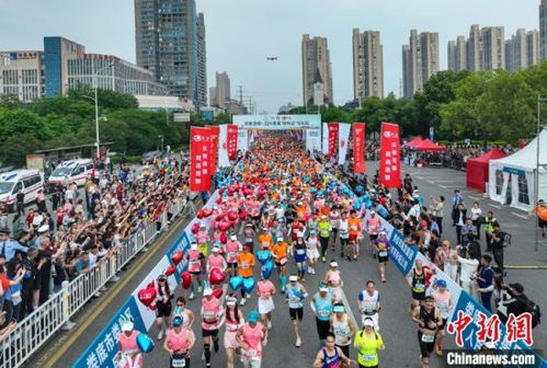 萬余名中外跑友同場競技 湖南婁底馬拉松跑進綠色工廠